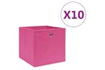 Vidaxl 325205 Storage Boxes 10 Pcs Non-woven Fabric 28x28x28 Cm Pink