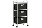 Vidaxl 245749 Shelving Unit With 3 Storage Boxes Steel And Non-woven Fabric