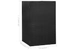 Vidaxl 46728 Single Wheelie Bin Shed Black 76x78x120 Cm Poly Rattan