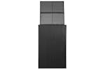 Vidaxl 46728 Single Wheelie Bin Shed Black 76x78x120 Cm Poly Rattan