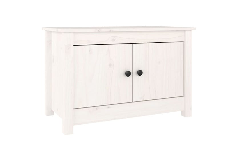 Vidaxl 813780 Shoe Cabinet White 70x38x45.5 Cm Solid Wood Pine