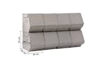 Vidaxl 332894 Stackable Storage Boxes With Lid Set Of 8 Pcs Fabric Grey