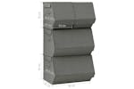 Vidaxl 332902 Stackable Storage Box Set Of 4 Pieces Fabric Anthracite