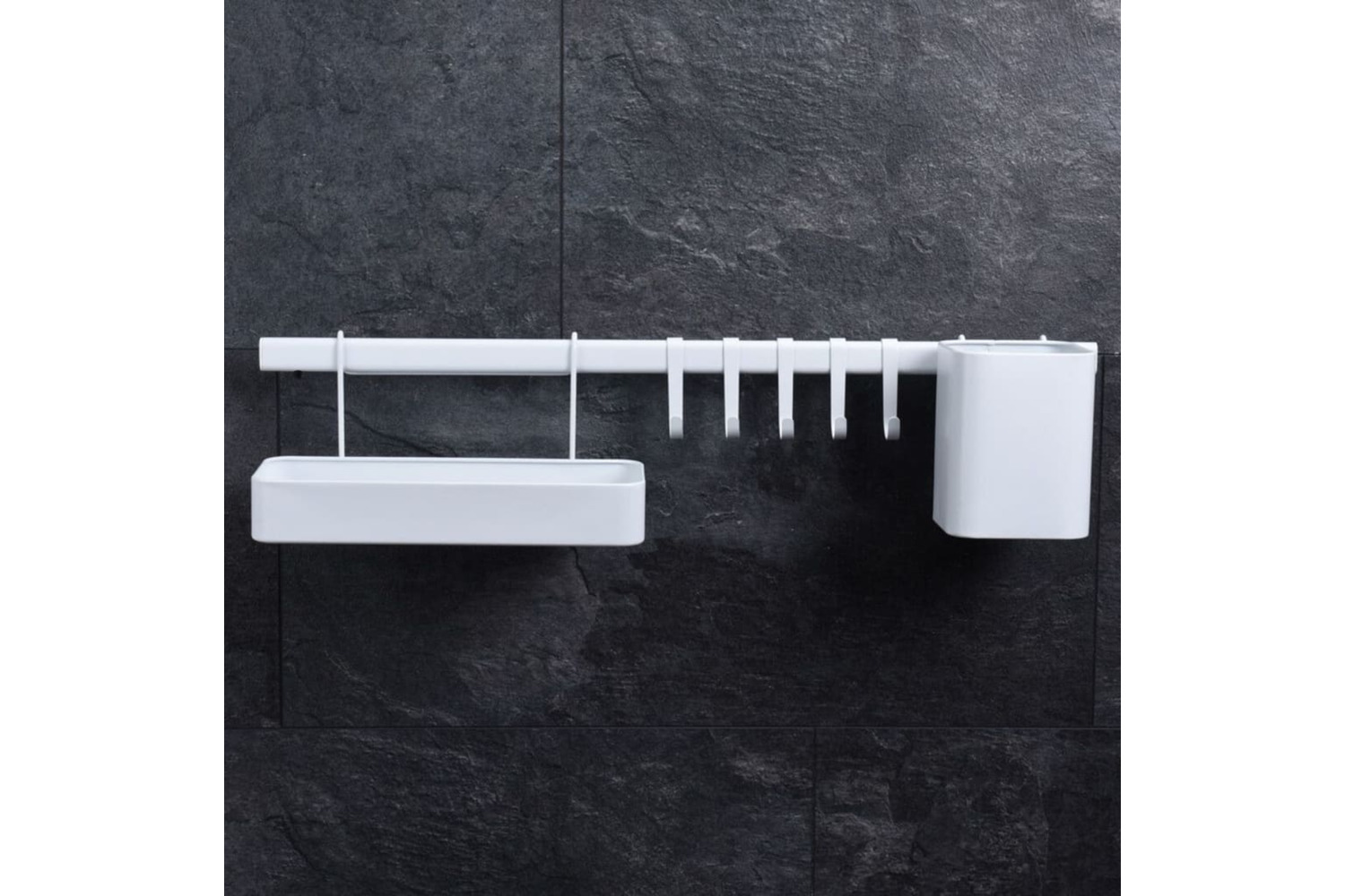 Excellent Houseware 442507 8 Piece Kitchen Organiser Black