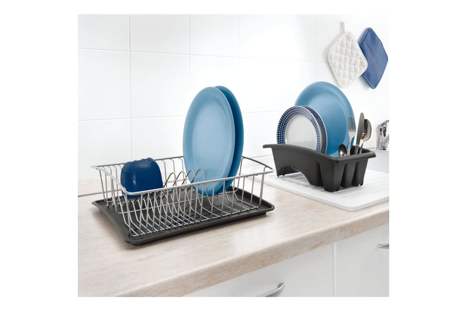 Metaltex 443429 Dish Drainer Aquatex Plus Grey