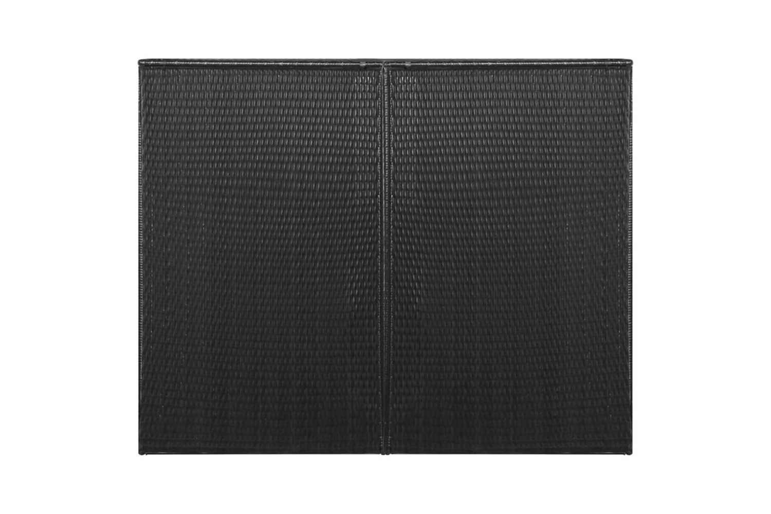 vidaXL 46730 Double Wheelie Bin Shed Black 153x78x120cm Poly Rattan