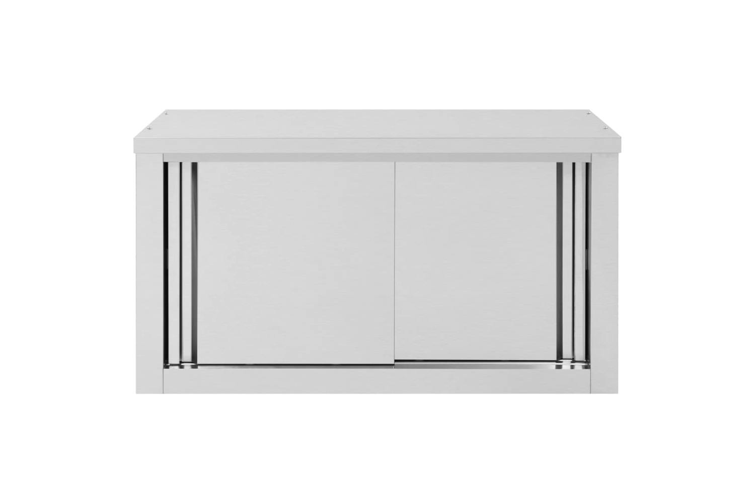 Vidaxl 51052 Kitchen Wall Cabinet With Sliding Doors 90x40x50 Cm Stainless Steel