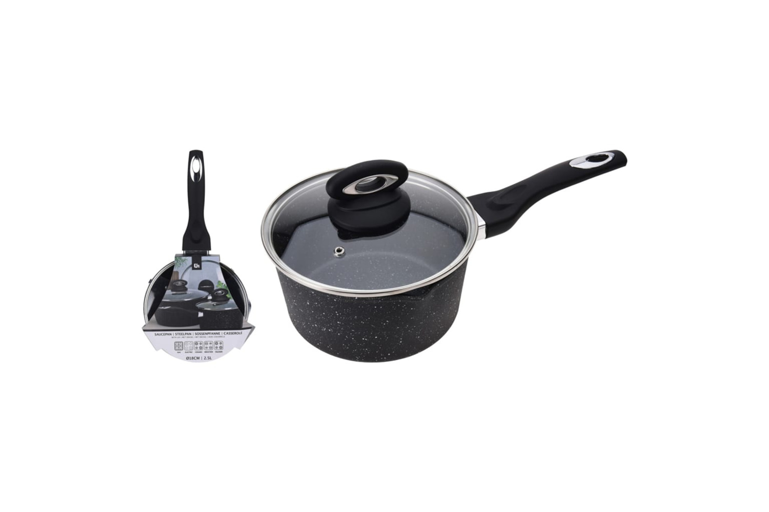 Excellent Houseware 443289 Sauce Pan 18 Cm Forged Aluminium