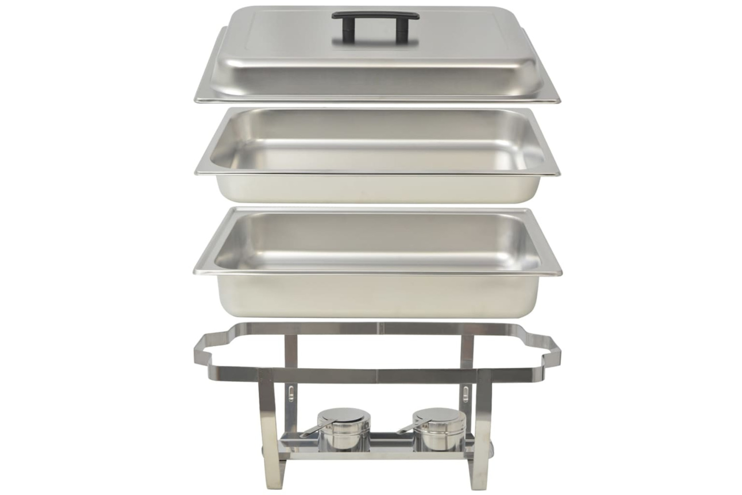 vidaXL 50528 2 Piece Chafing Dish Set Stainless Steel