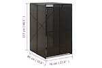 Vidaxl 319860 Single Wheelie Bin Shed Black 70x80x117 Cm Poly Rattan