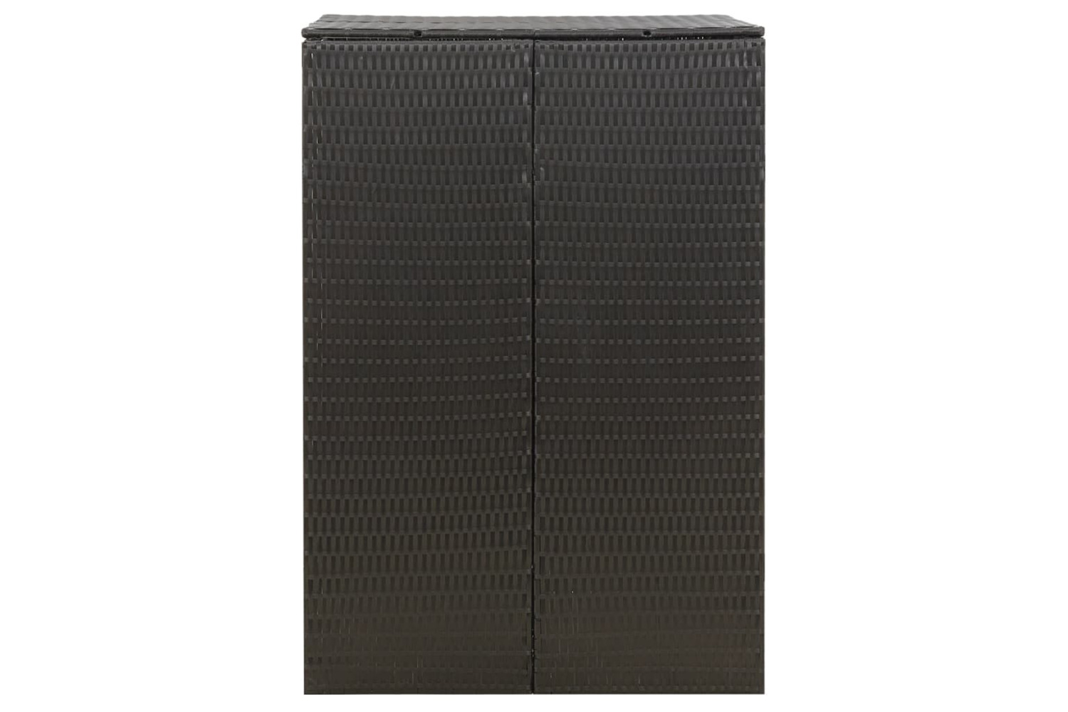 vidaXL 319860 Single Wheelie Bin Shed Black 70x80x117cm Poly Rattan