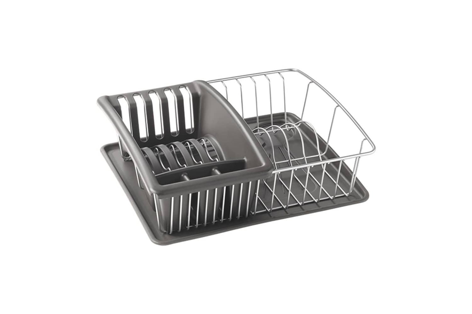 Metaltex 443429 Dish Drainer Aquatex Plus Grey