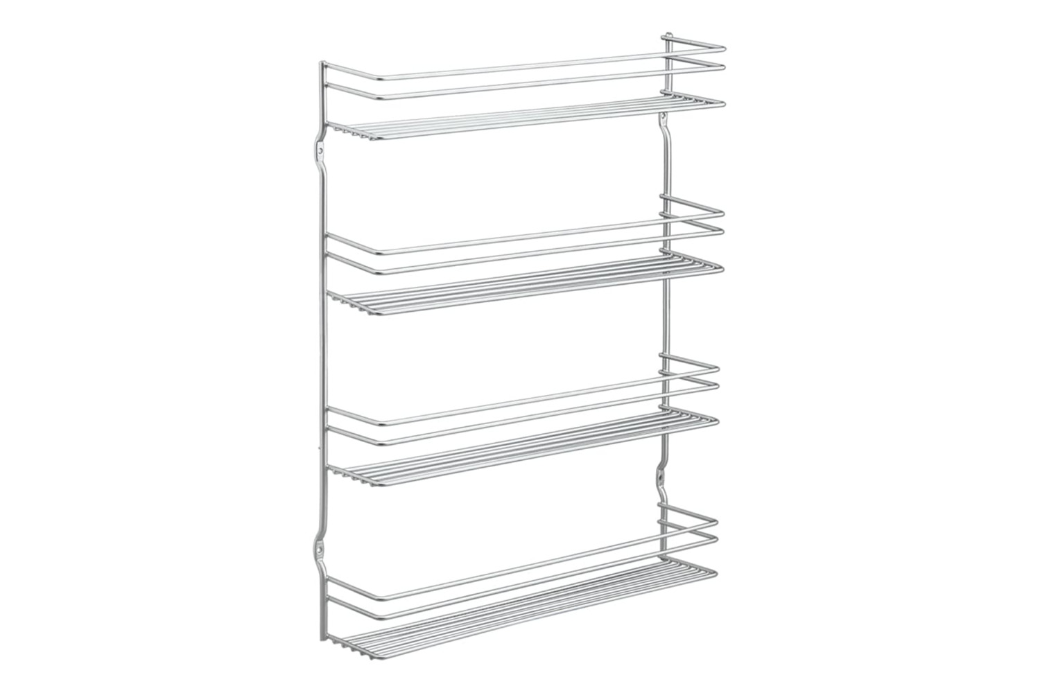 Metaltex 443438 4-tier Wall Spice Rack Pepito Silver