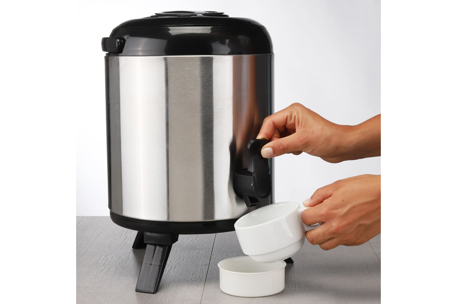 Hi 435269 Thermal Jug With Tap 8 L 23 Cm Silver