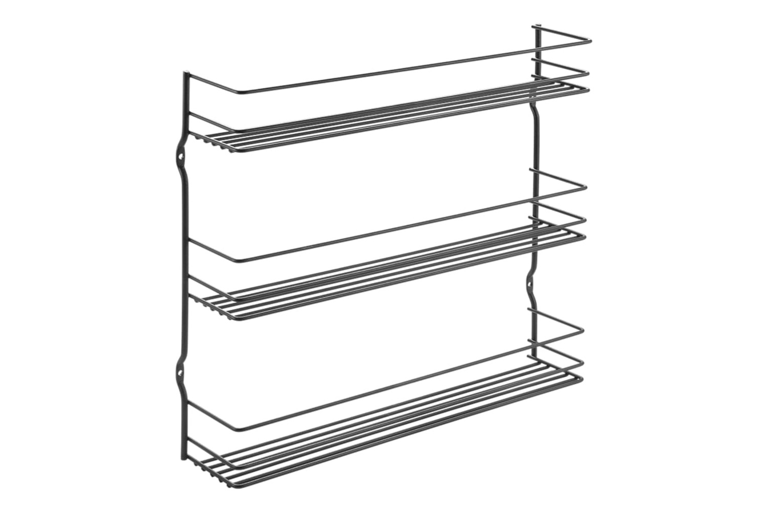 Metaltex 443432 3-tier Wall Spice Rack Pepito Black