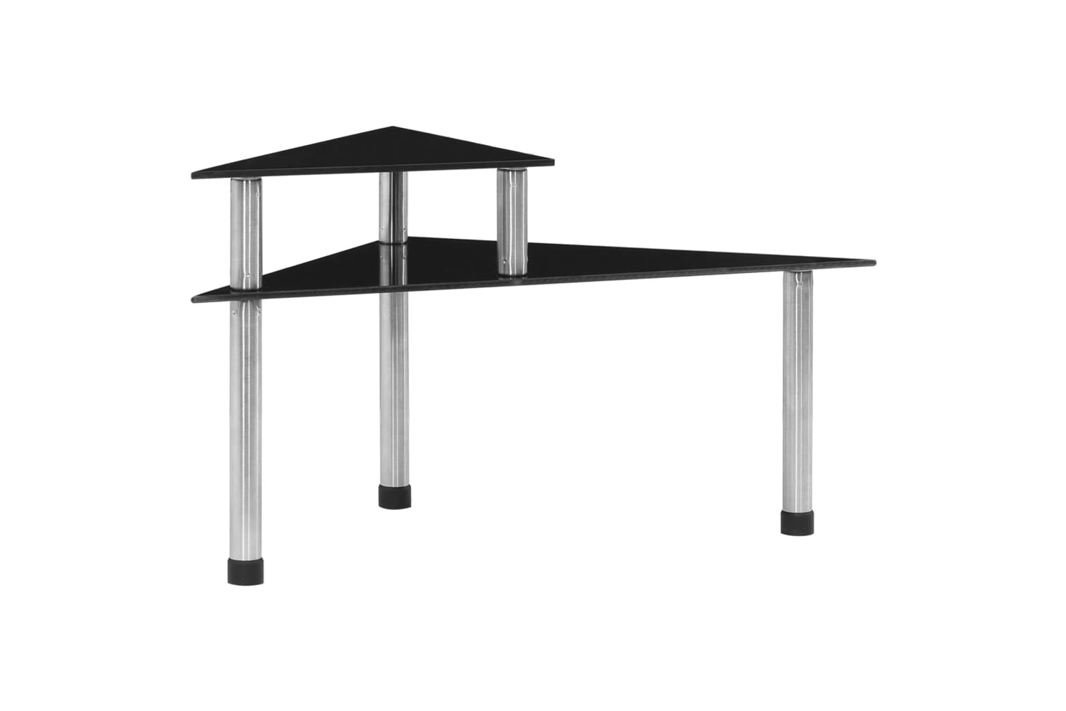 vidaXL 249526 Kitchen Shelf Black 49.5x35x26cm Tempered Glass