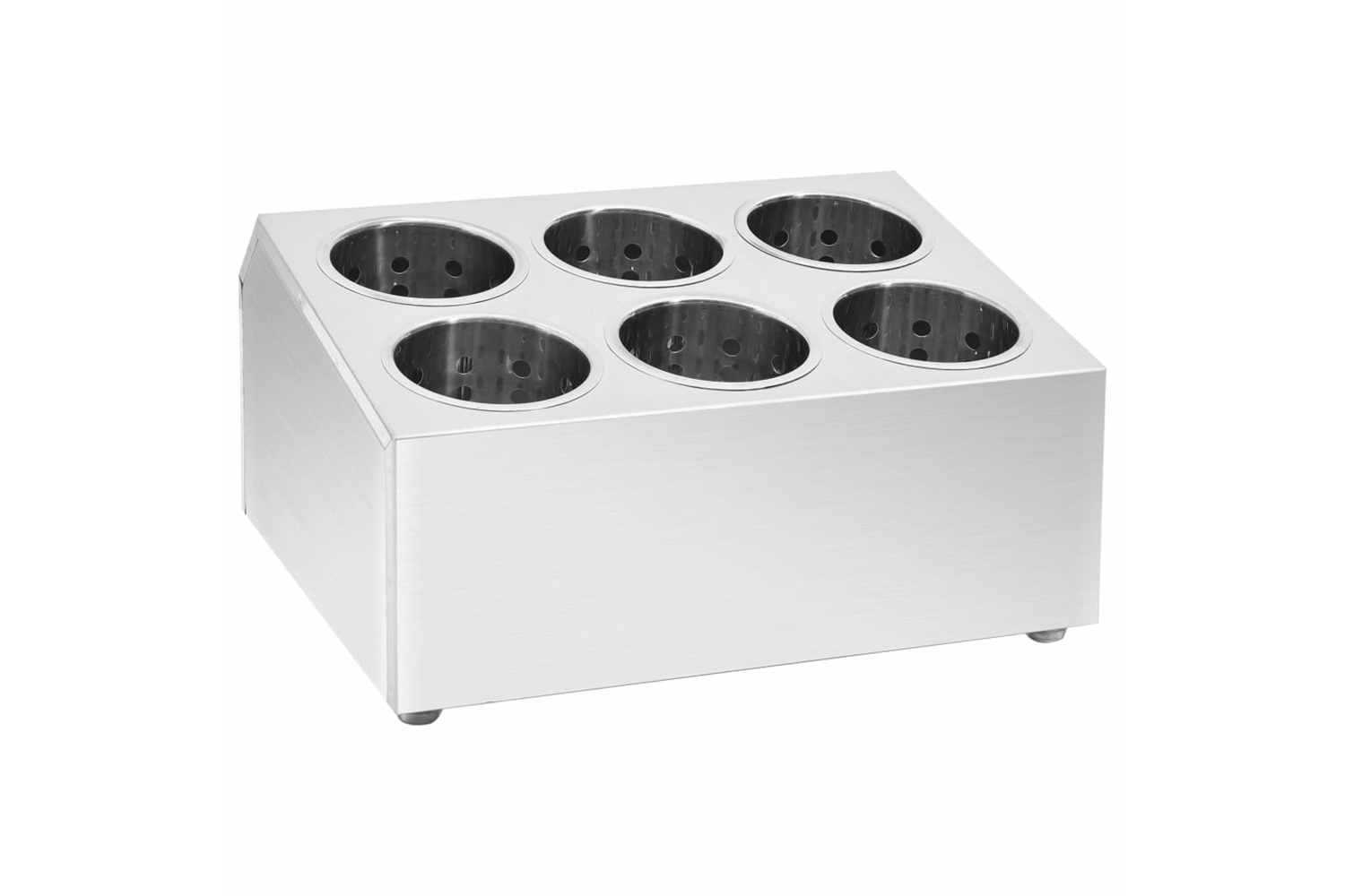 vidaXL 51230 Cutlery Holder 6 Grids Square Stainless Steel
