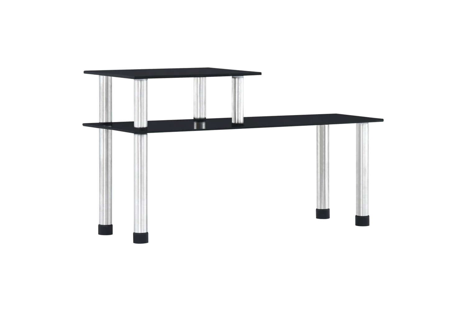 vidaXL 249524 Kitchen Shelf Black 45x16x26cm Tempered Glass