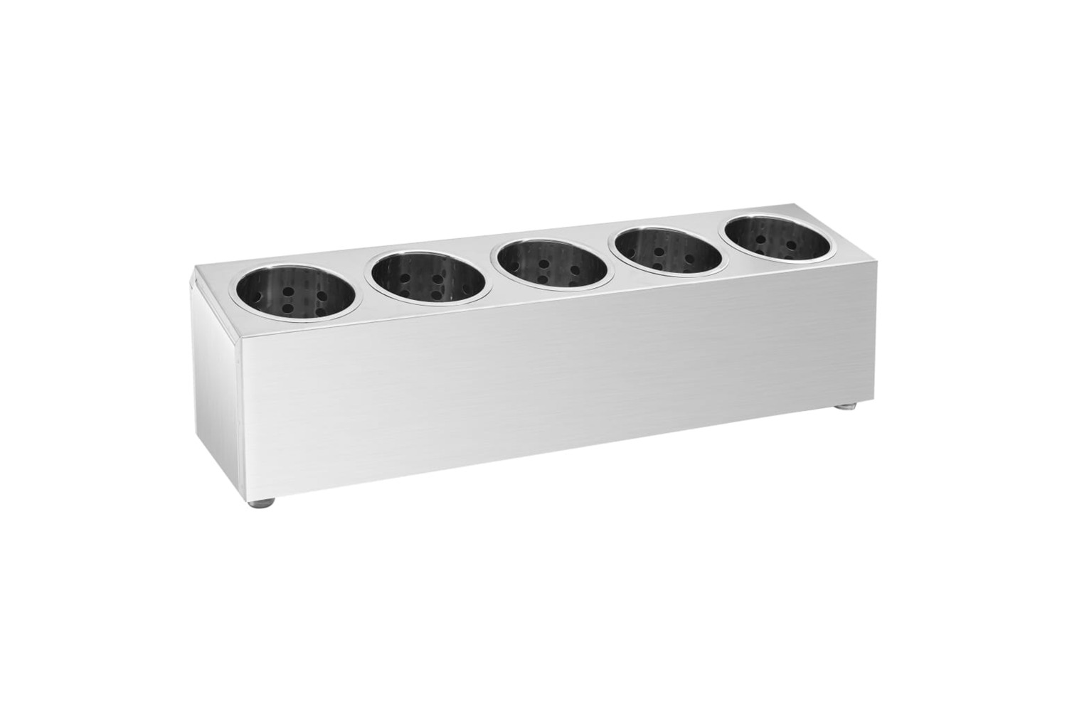 vidaXL 51228 Cutlery Holder 5 Grids Rectangular Stainless Steel