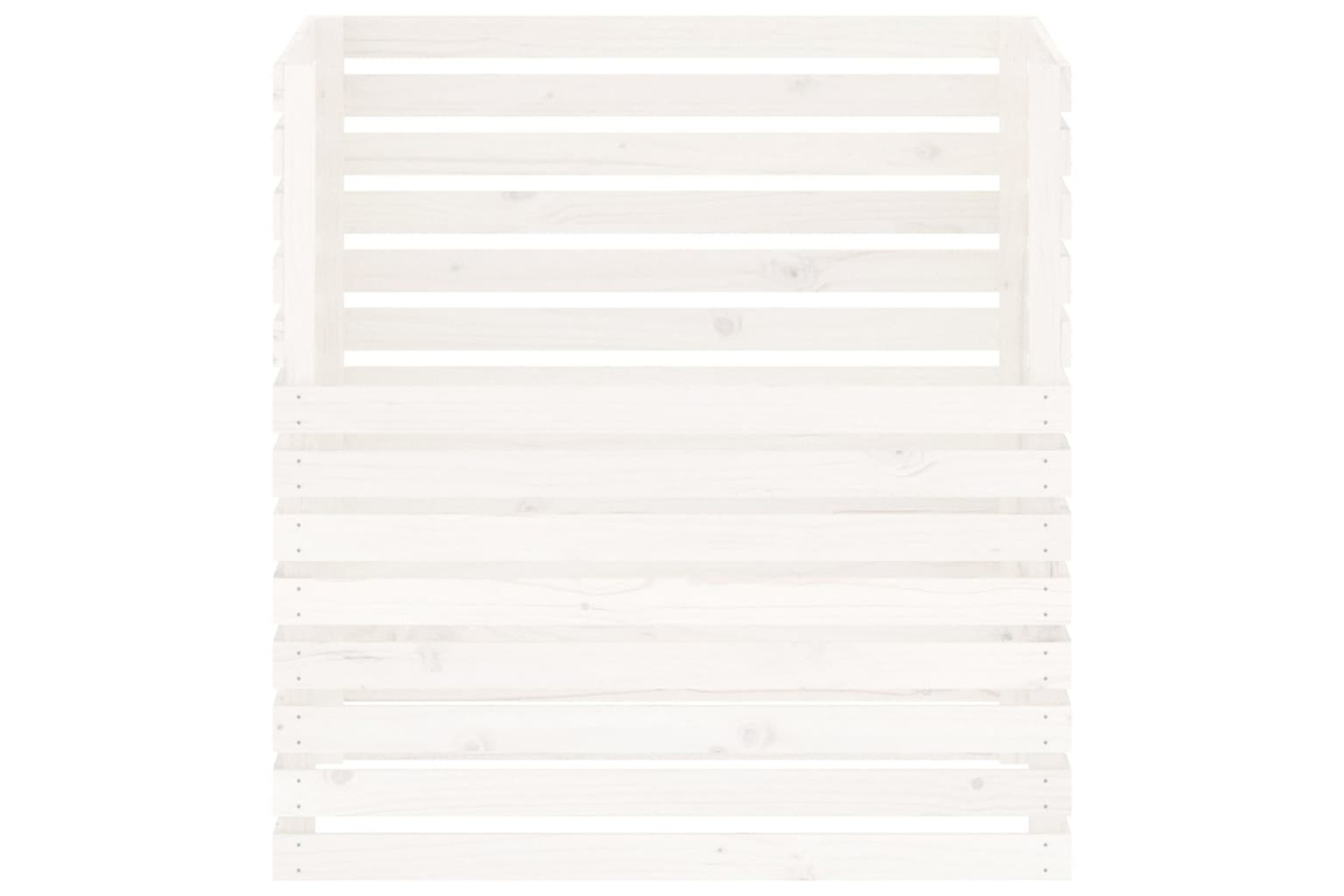 vidaXL 822193 Composter White 100x100x102cm Solid Wood Pine