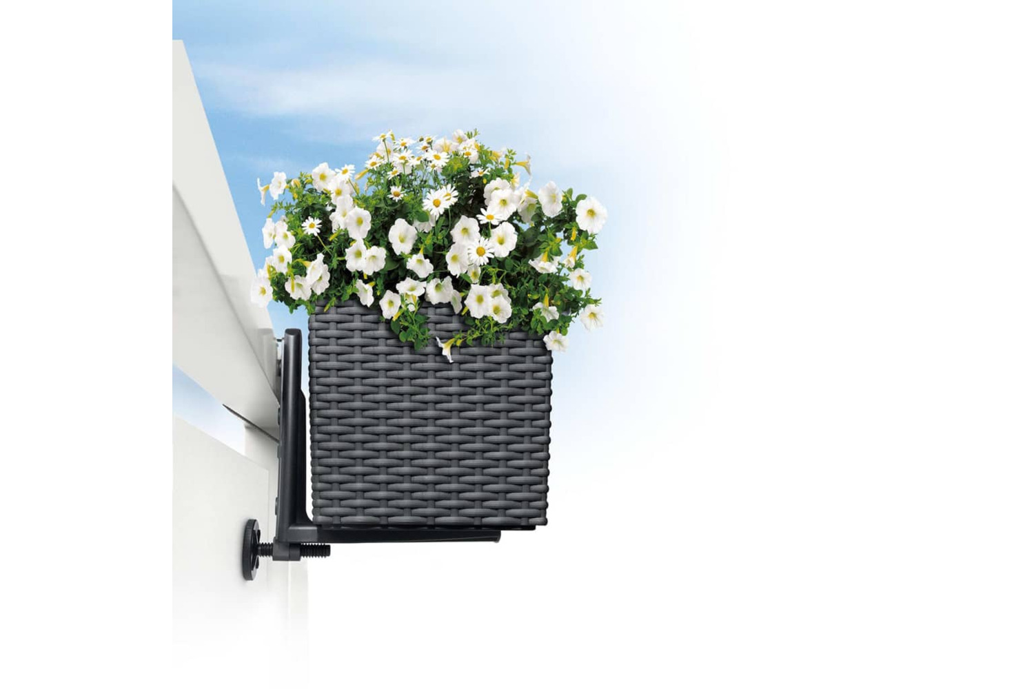 Lechuza Balcony Planter Brackets Black 19033