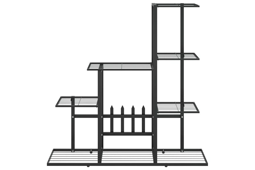 Vidaxl 336112 Flower Stand 94.5x25x88 Cm Black Metal