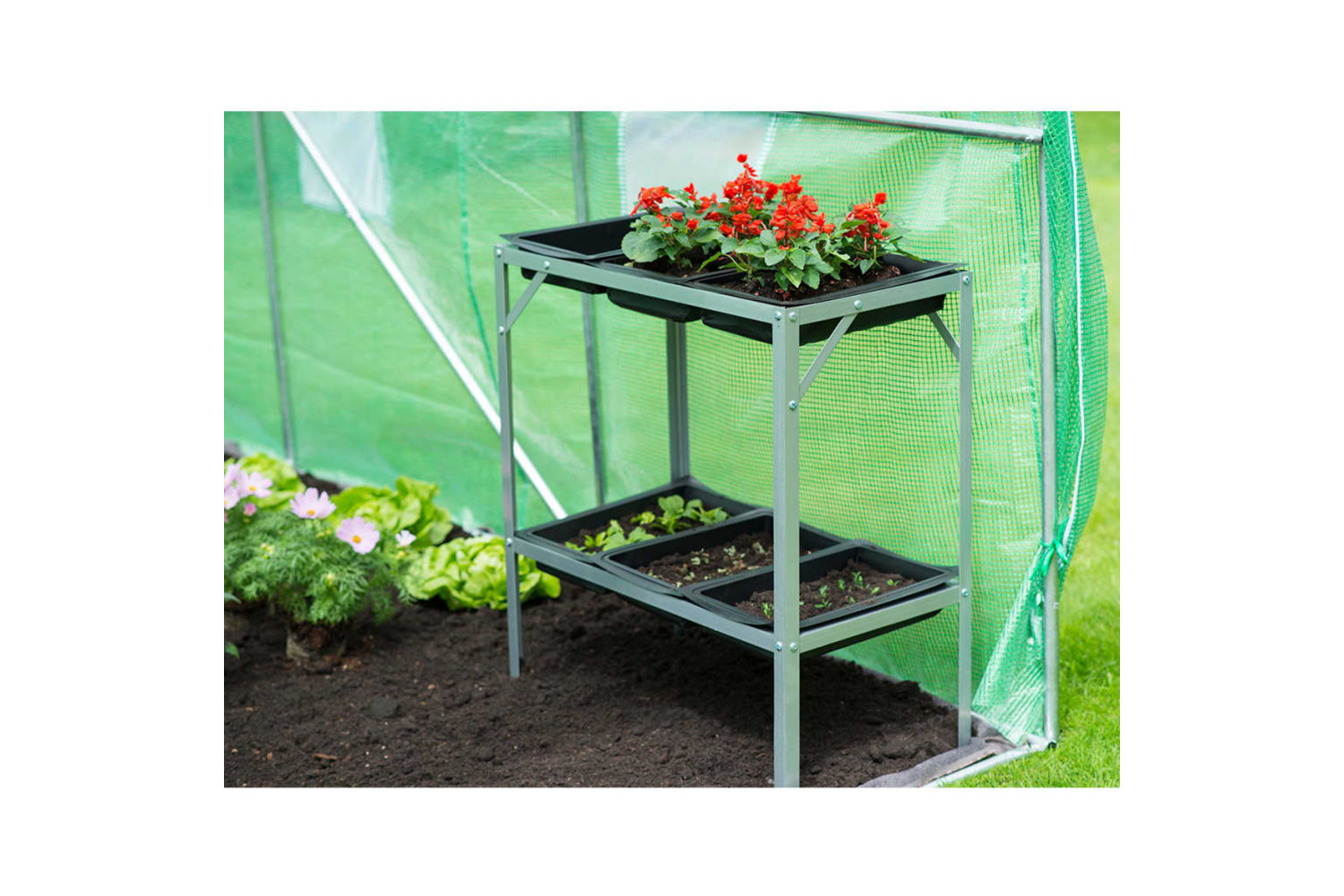 Nature 403677 Potting Table 77 X 40 X 77 Cm Galvanised Steel