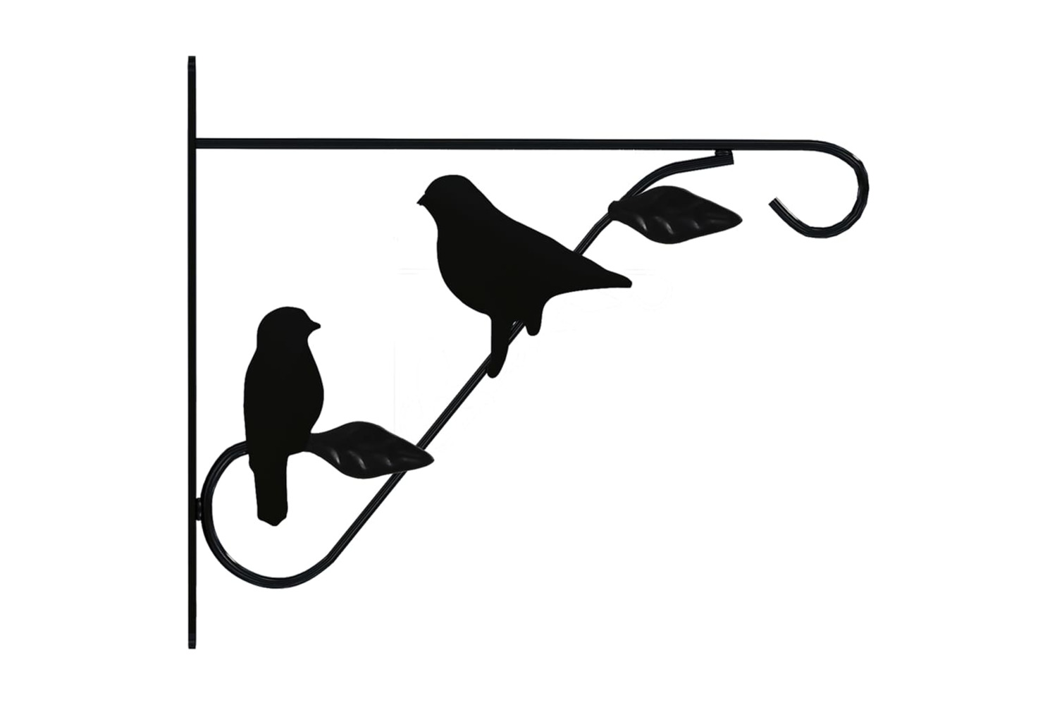 vidaXL 319361 Hanging Basket Brackets 4 Pcs Black Steel