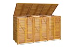 Vidaxl 3155240 Triple Garbage Bin Shed 210x89x117 Cm Solid Wood Acacia