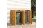 Vidaxl 3155239 Double Garbage Bin Shed 140x89x117 Cm Solid Wood Acacia