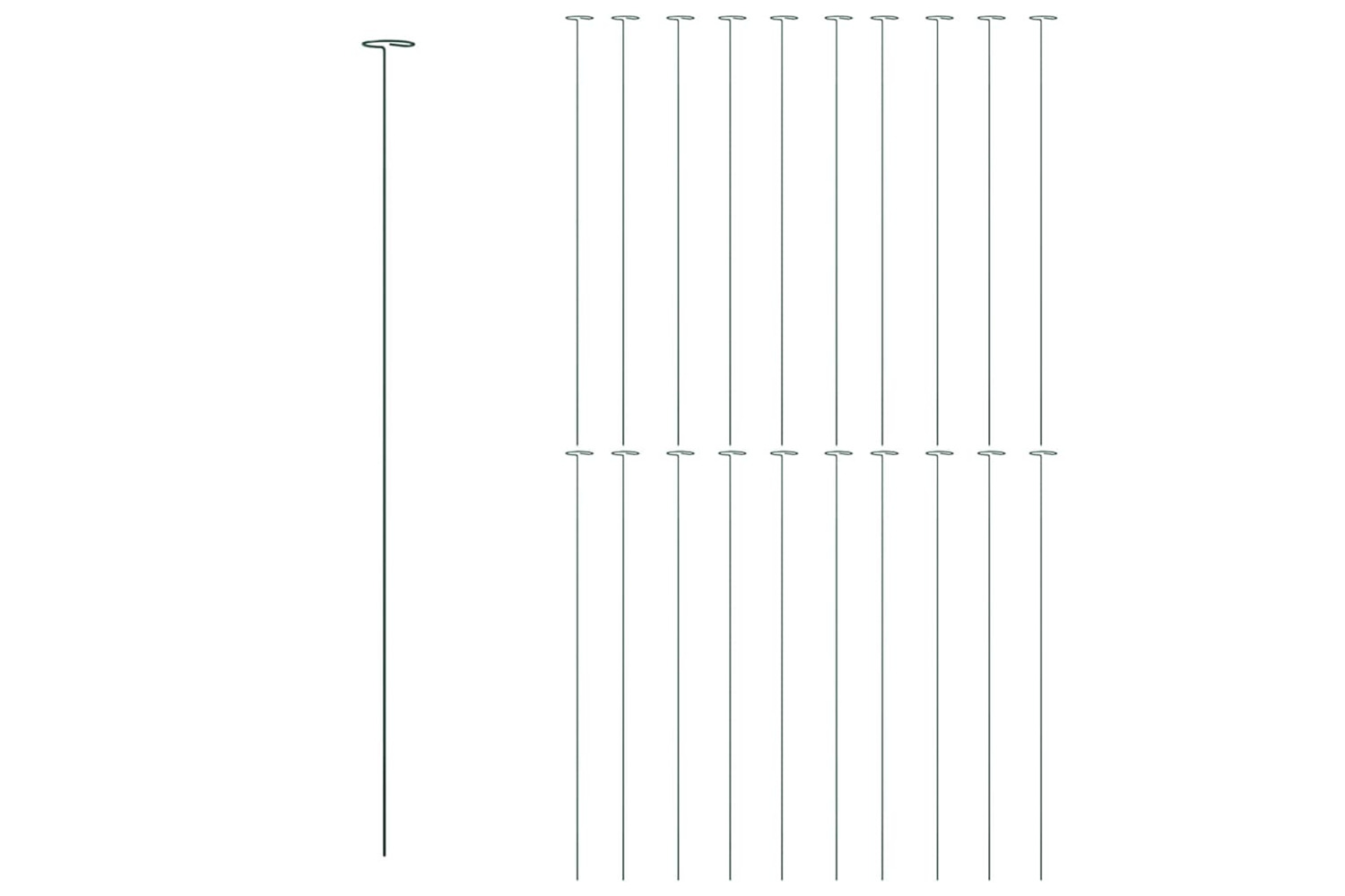 vidaXL 319365 Garden Plant Stakes 20 Pcs Black 91cm Steel