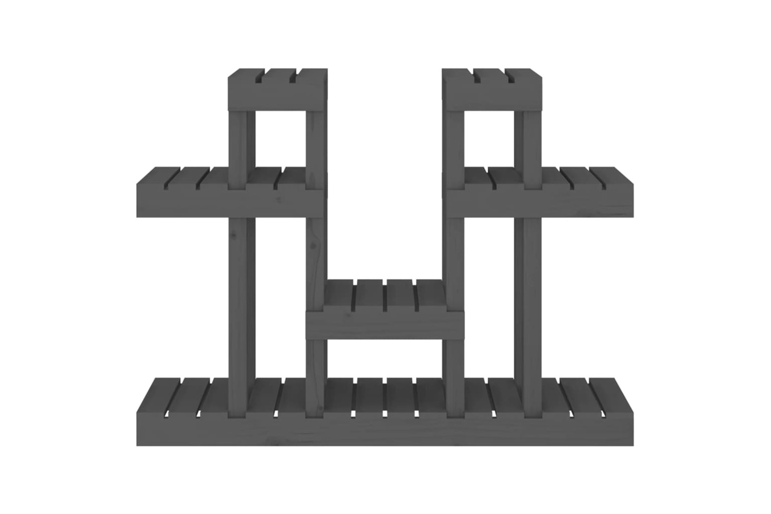 vidaXL 822099 Plant Stand Grey 104.5x25x77.5cm Solid Wood Pine