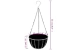 Vidaxl 3188013 Hanging Basket Brackets With Planters 4 Pcs Black Steel