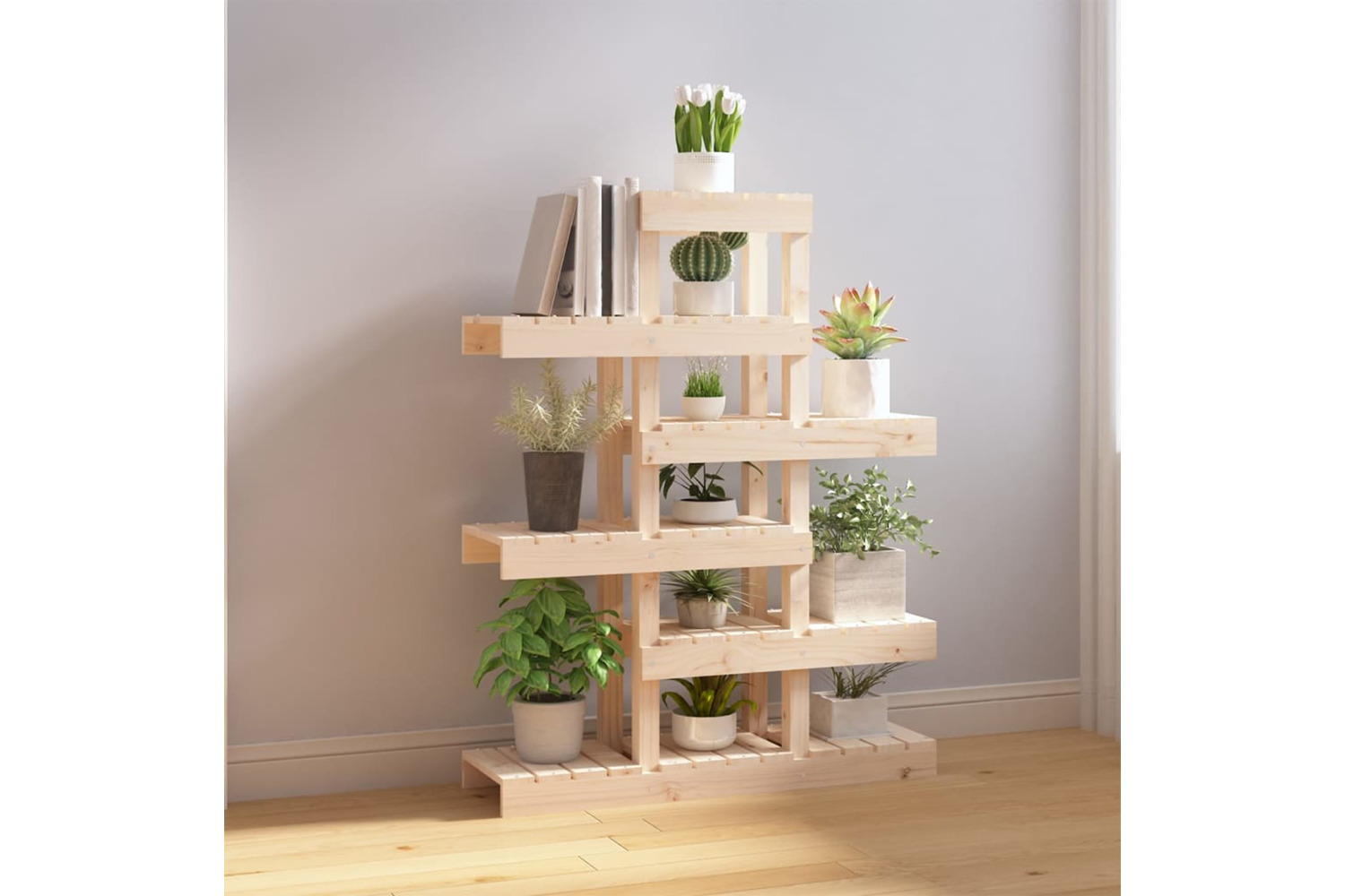 vidaXL 822087 Plant Stand 85x25x109.5cm Solid Wood Pine