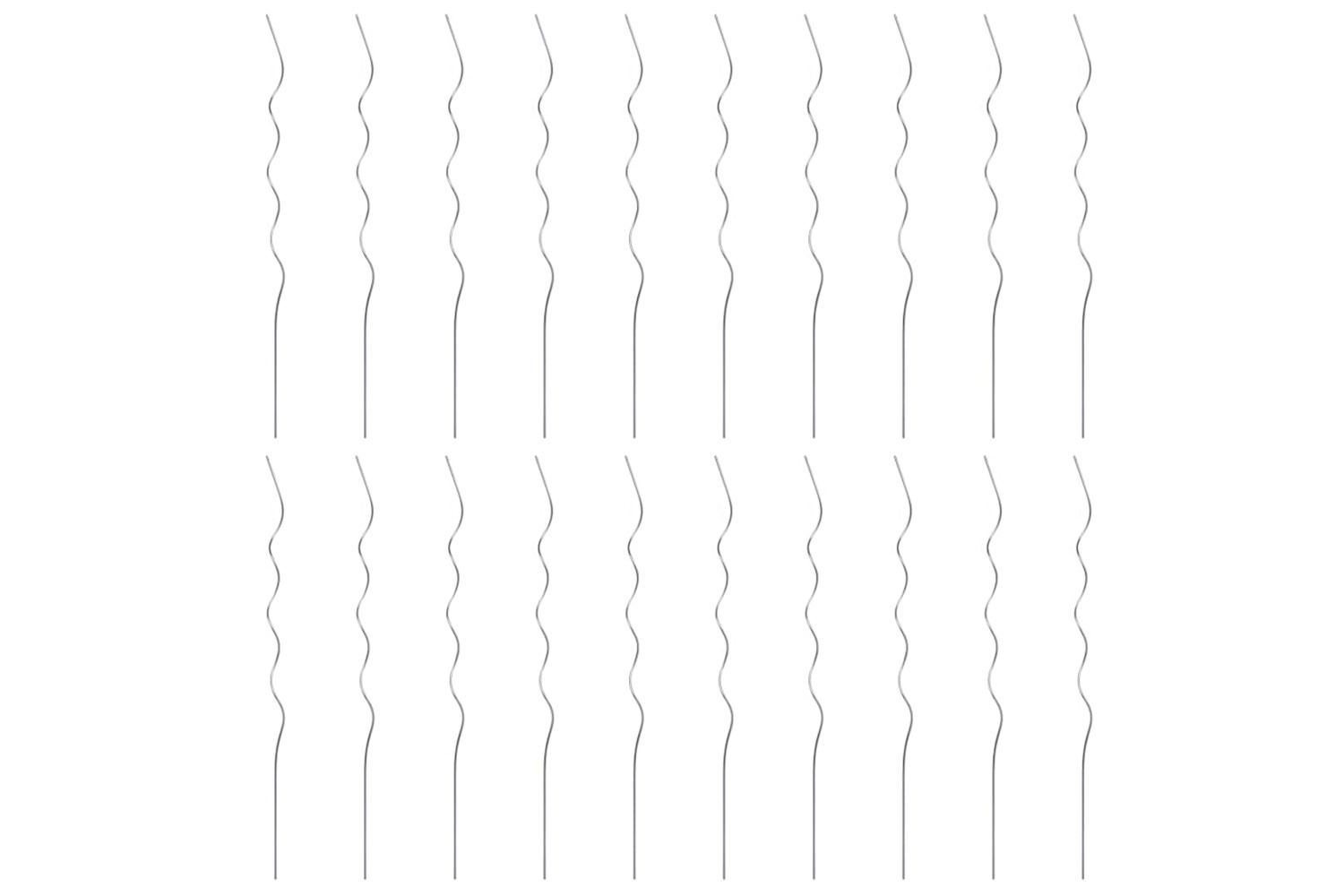 vidaXL 142417 20 Pcs Spiral Plant Supports 110cm Galvanised Steel