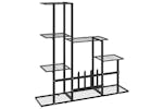 Vidaxl 336112 Flower Stand 94.5x25x88 Cm Black Metal