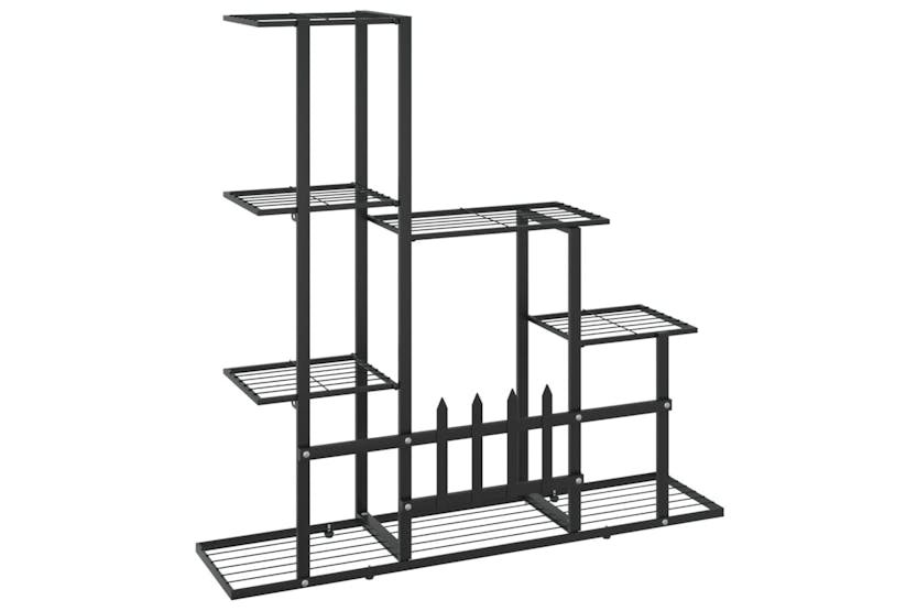 Vidaxl 336112 Flower Stand 94.5x25x88 Cm Black Metal