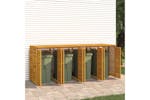 Vidaxl 3155241 Quadruple Garbage Bin Shed 280x89x117 Cm Solid Wood Acacia