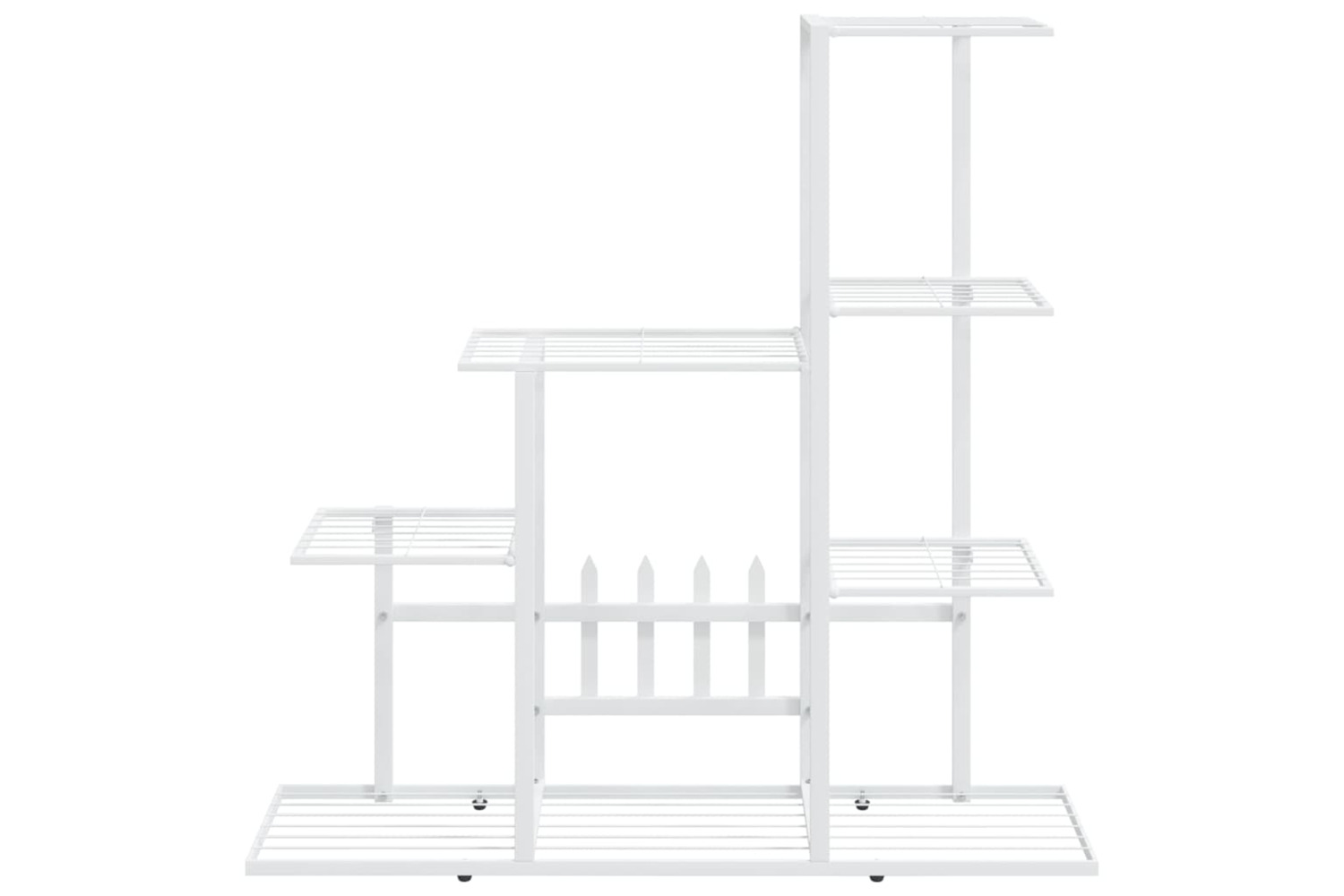 vidaXL 336113 Flower Stand 94.5x25x88cm White Metal
