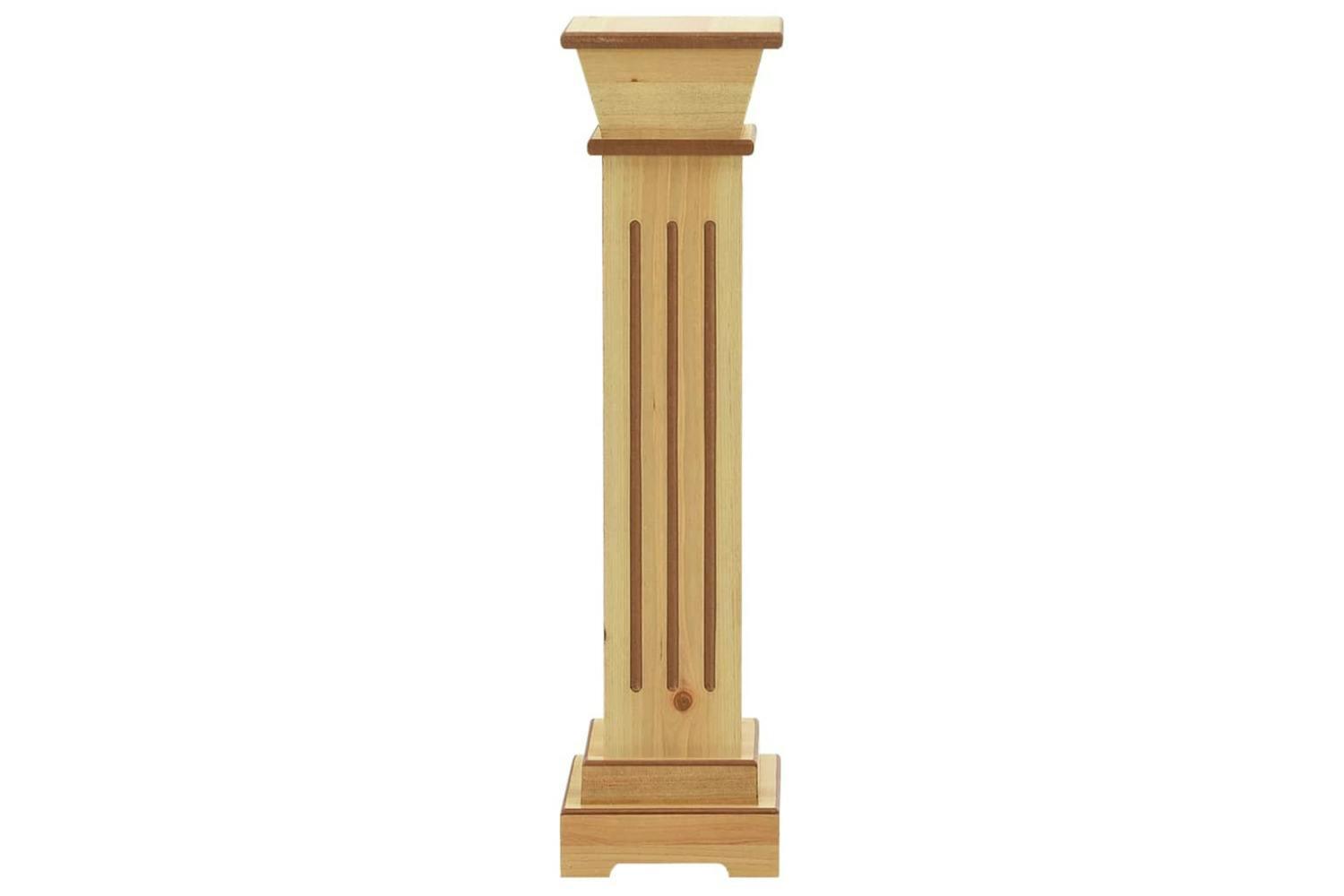 Vidaxl 323968 Classic Square Pillar Plant Stand Light Wood 17x17x66 Cm Mdf