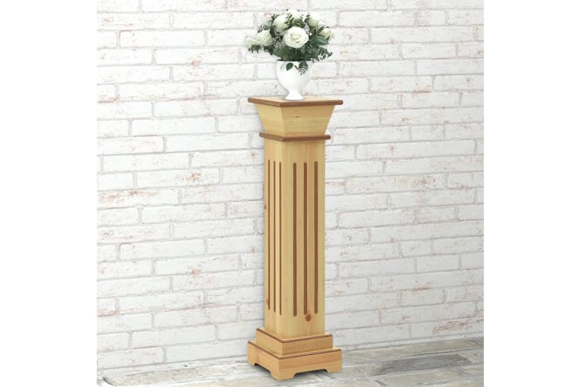 Vidaxl 323968 Classic Square Pillar Plant Stand Light Wood 17x17x66 Cm Mdf