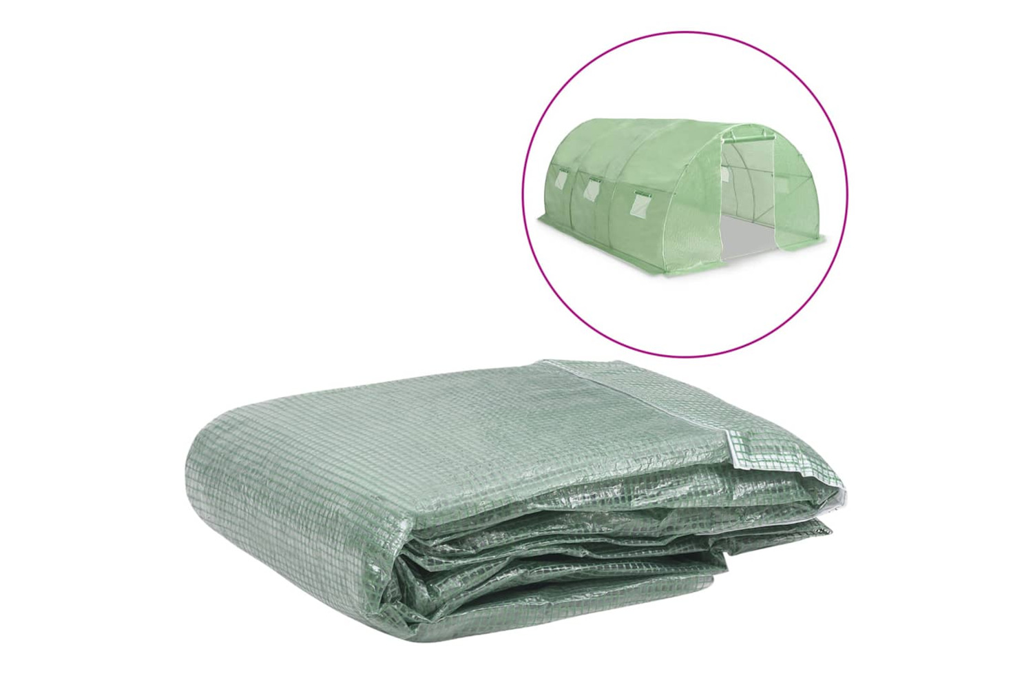 vidaXL 316430 Greenhouse Replacement Cover (13.5 m²) 300x450x200cm Green