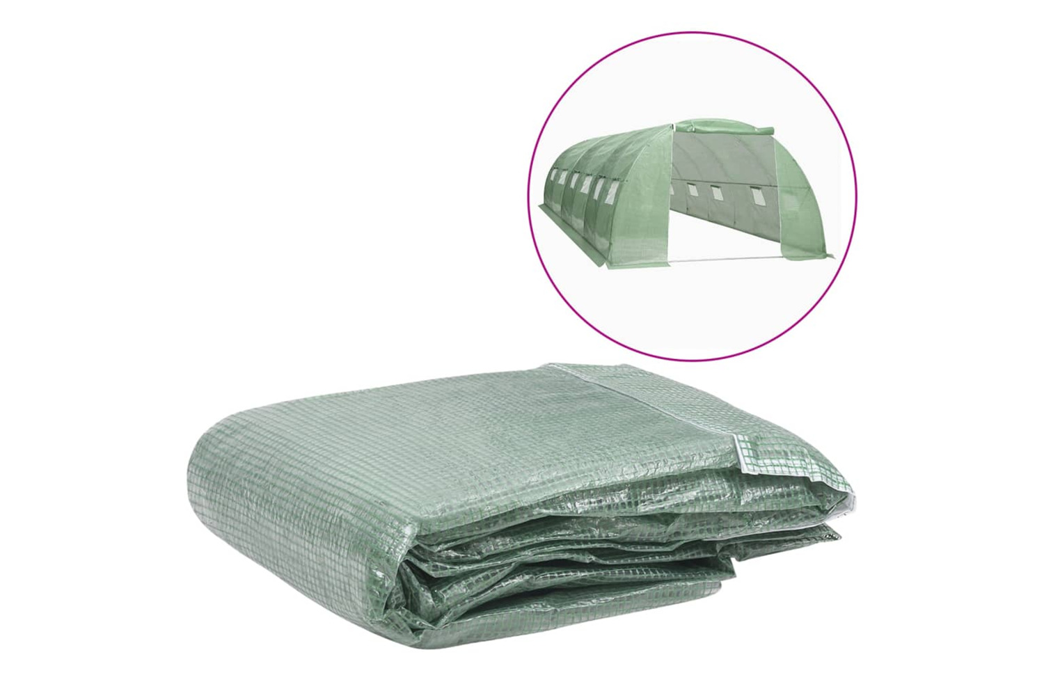 vidaXL 316445 Greenhouse Replacement Cover (24 m²) 400x600x200cm Green