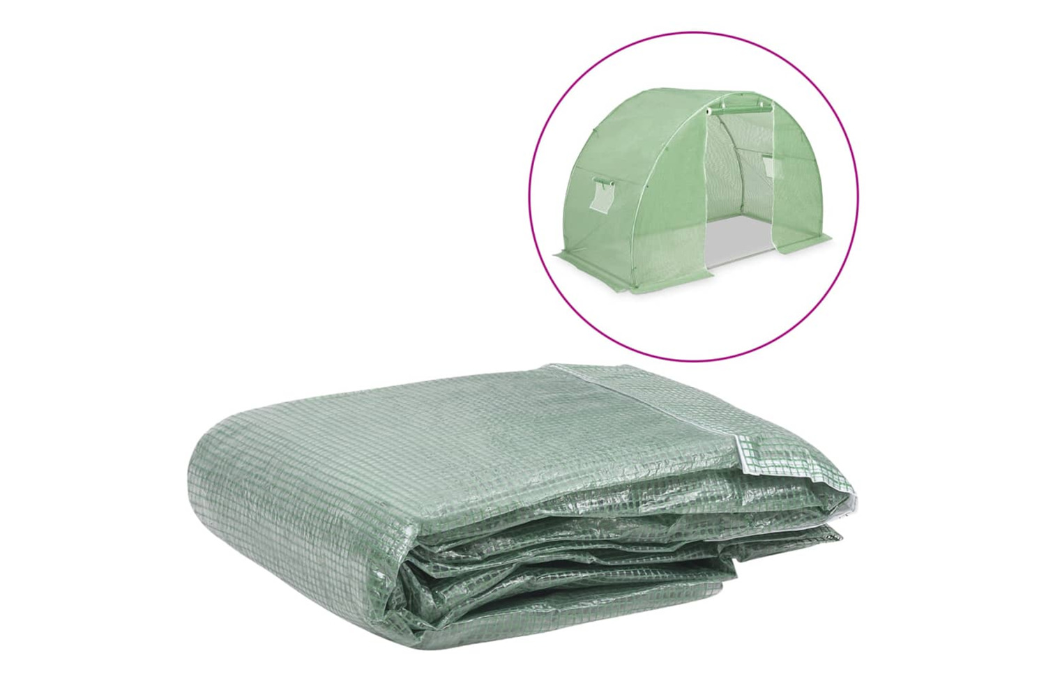 vidaXL 316428 Greenhouse Replacement Cover (4.5 m²) 300x150x200cm Green