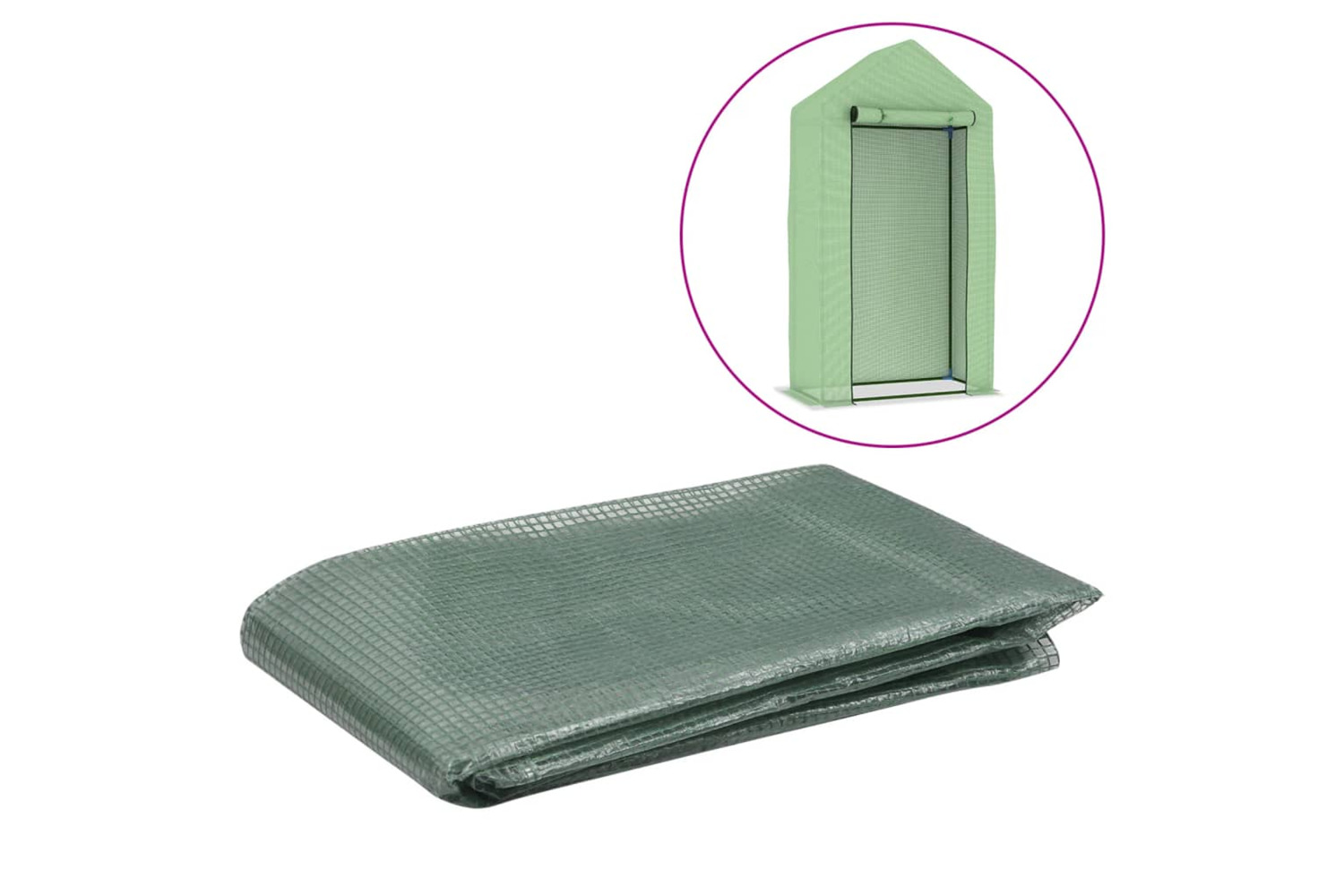 vidaXL 316452 Greenhouse Replacement Cover (0.5 m²) 50x100x190cm Green
