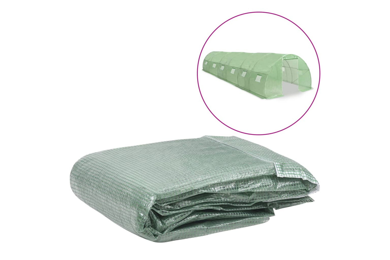 vidaXL 316432 Greenhouse Replacement Cover (27 m²) 300x900x200cm Green