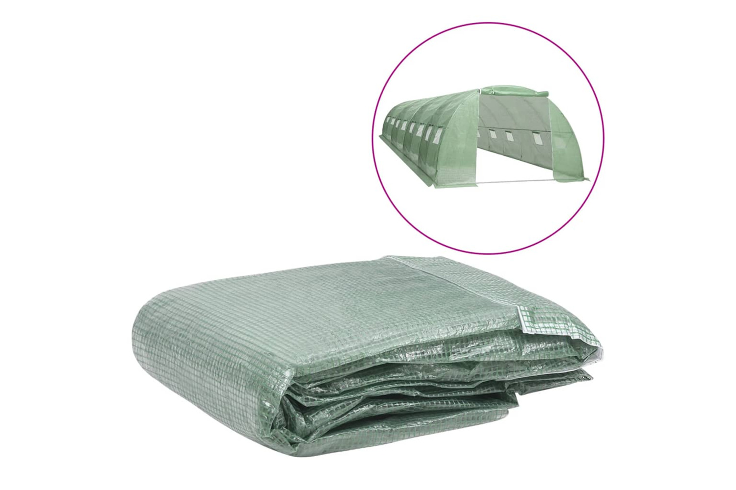 vidaXL 316446 Greenhouse Replacement Cover (32 m²) 400x800x200cm Green