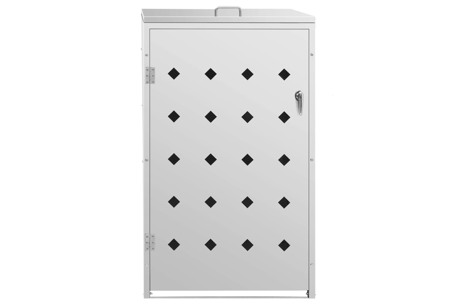 vidaXL 145379 Single Wheelie Bin Shed 240 L Stainless Steel