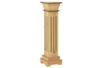 Vidaxl 323968 Classic Square Pillar Plant Stand Light Wood 17x17x66 Cm Mdf
