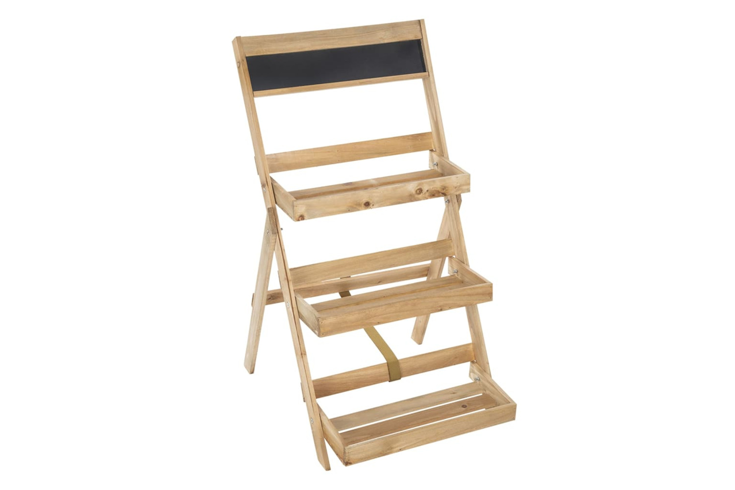 Hi 446208 3-tier Foliding Plant Stand Rack Wood